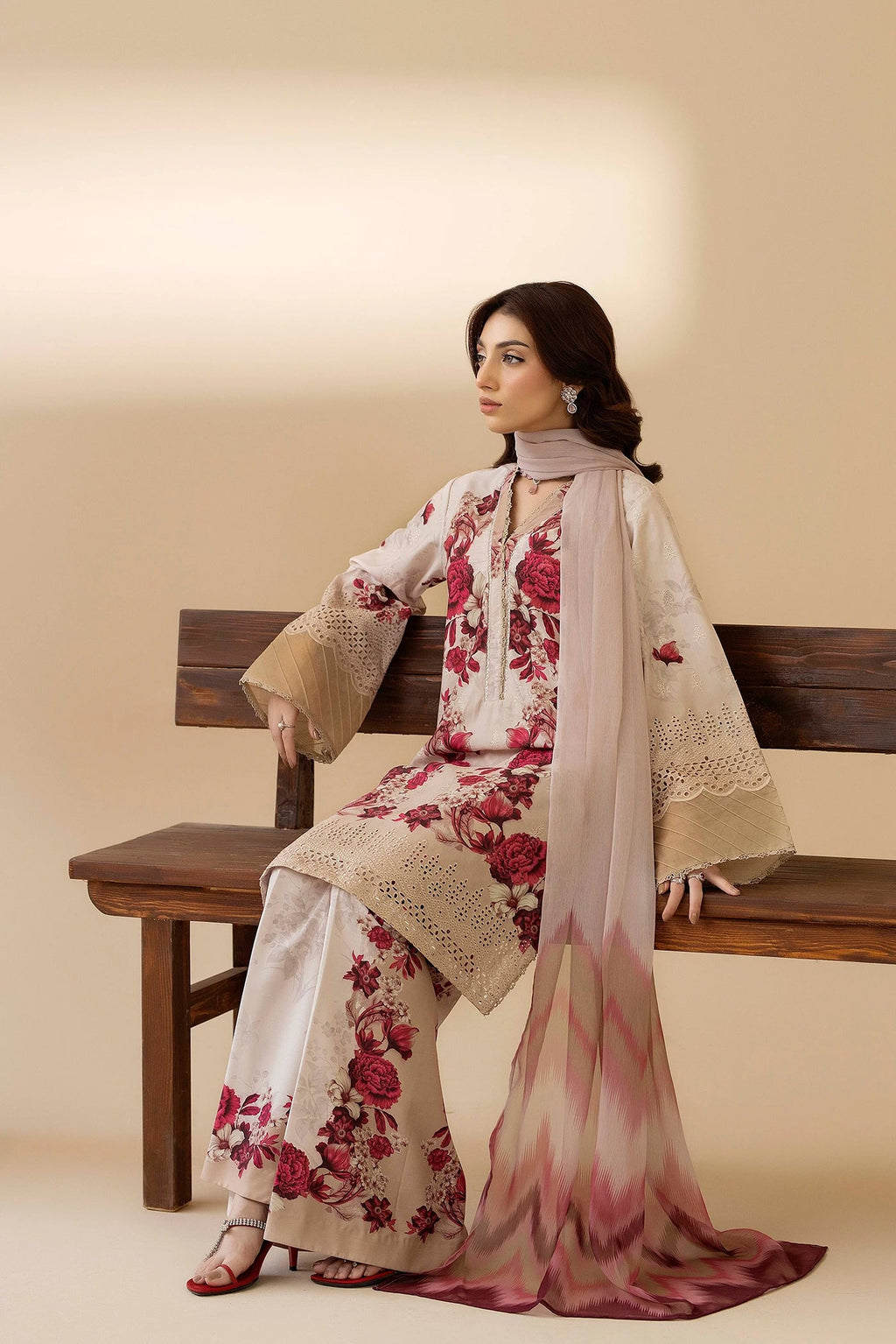 ADAN LIBAS | PRINTED EMBROIDERED LAWN 3PC | ZW-510