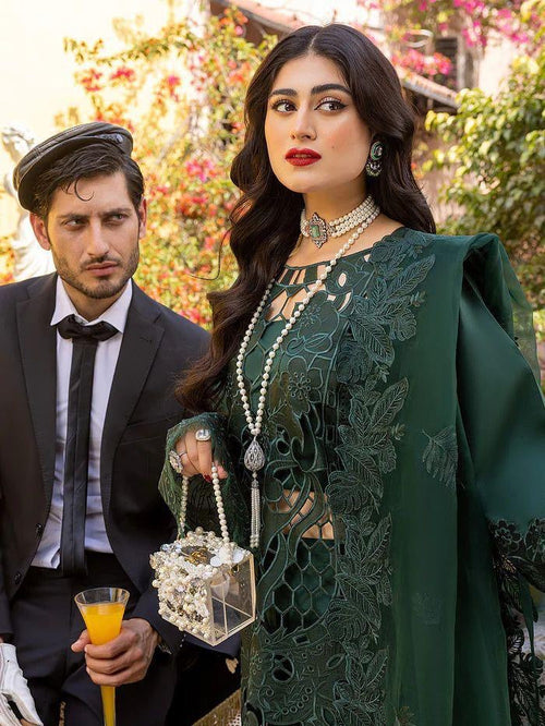 BIN ILYAS | LUXURY EMBROIDERED LASER WORK 3pc | SL-835