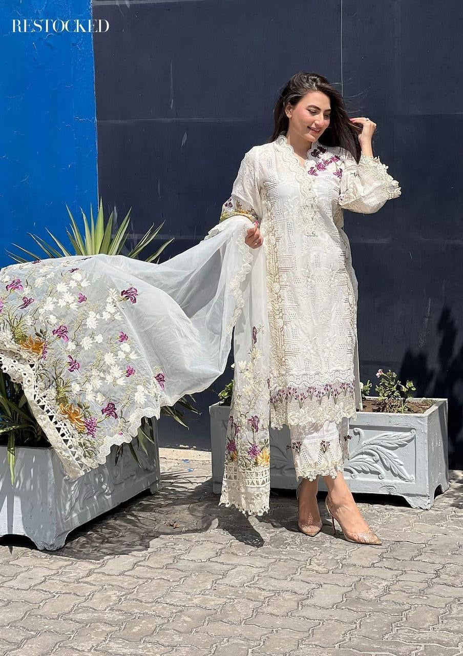ELAF PREMIUM LAWN EMBROIDERED 3pc (SL-447)