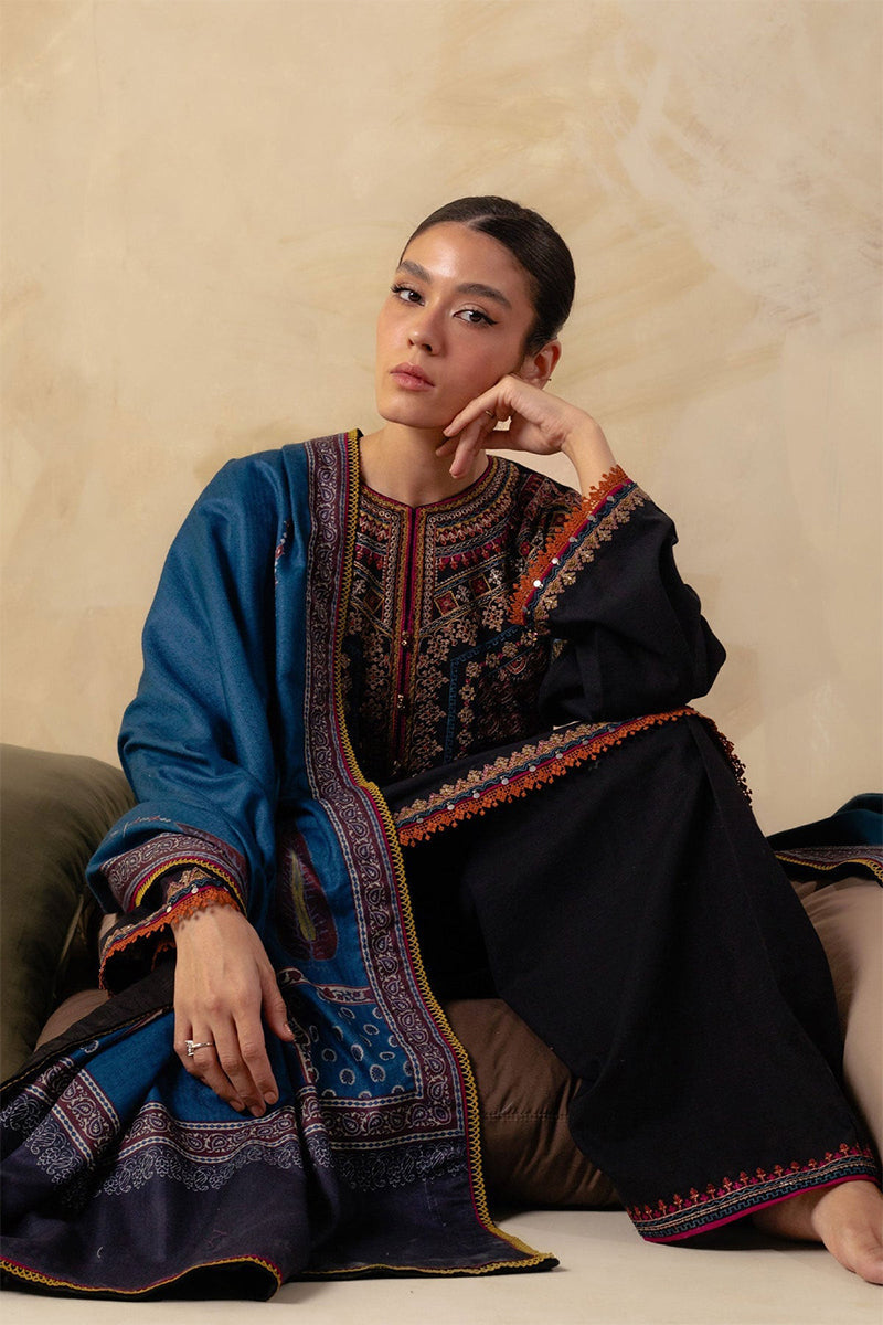 ZARA SHAHJAHAN EMBROIDERED LAWN 3pc (SL-1250)