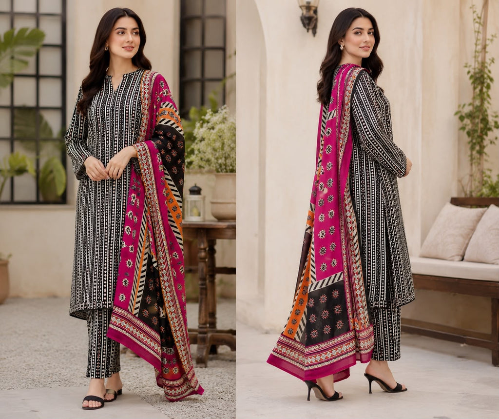 BIN SAEED | DIGITAL PRINTED LAWN 3PC | ZW-635