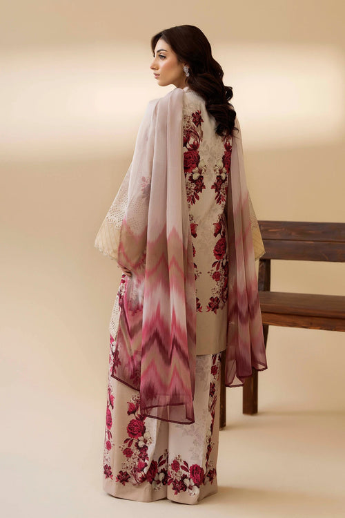 ADAN LIBAS | PRINTED EMBROIDERED LAWN 3PC | ZW-510